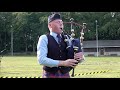 Piper Jamie Tough playing Hugh Kennedy during RSPBA 2021 North of Scotland solo piping contest