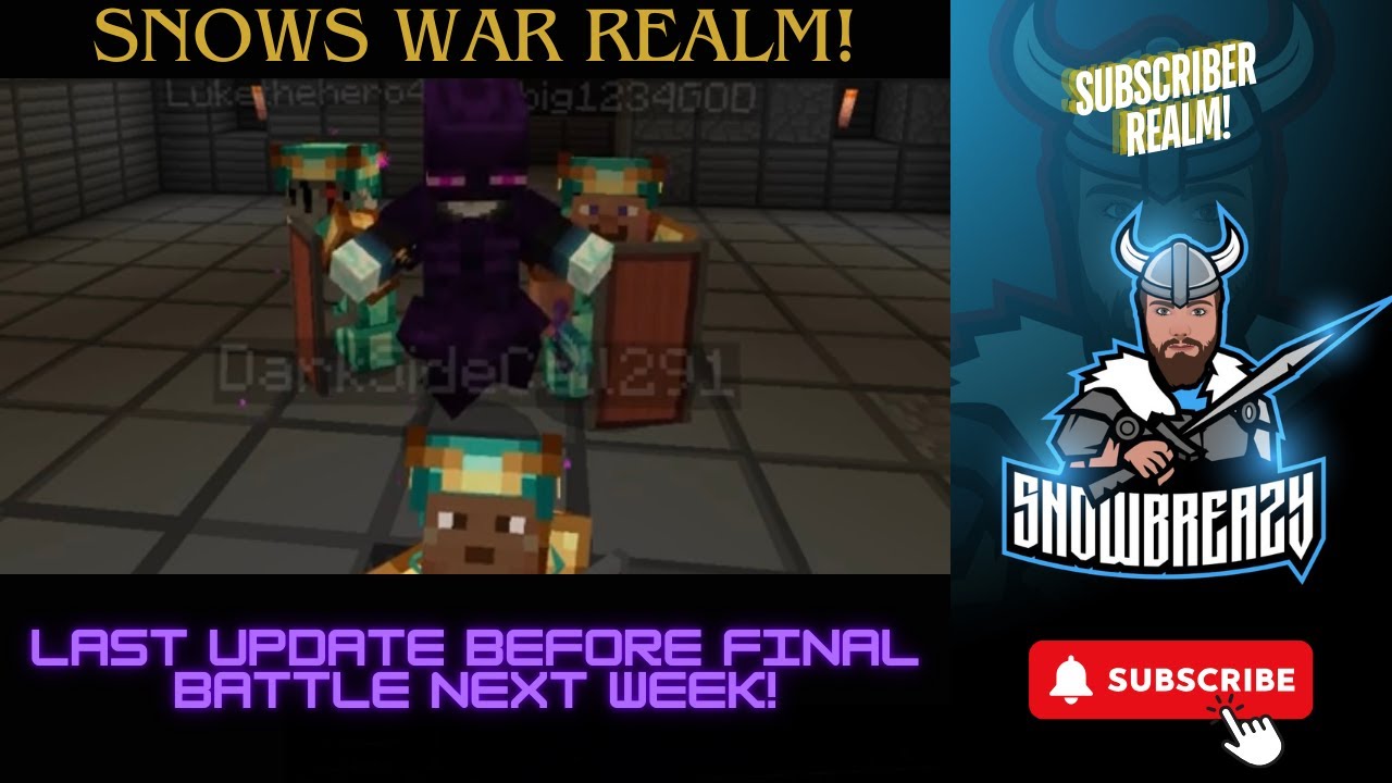 Minecraft subscriber realm! War realm final updates before final battle ...