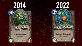 Hearthstone Cards in 2014 vs 2022