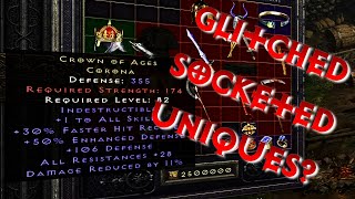 Diablo 2 Resurrected - Glitched Socketed Uniques in 2.4 PTR