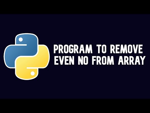 Write a python program to remove even no from array