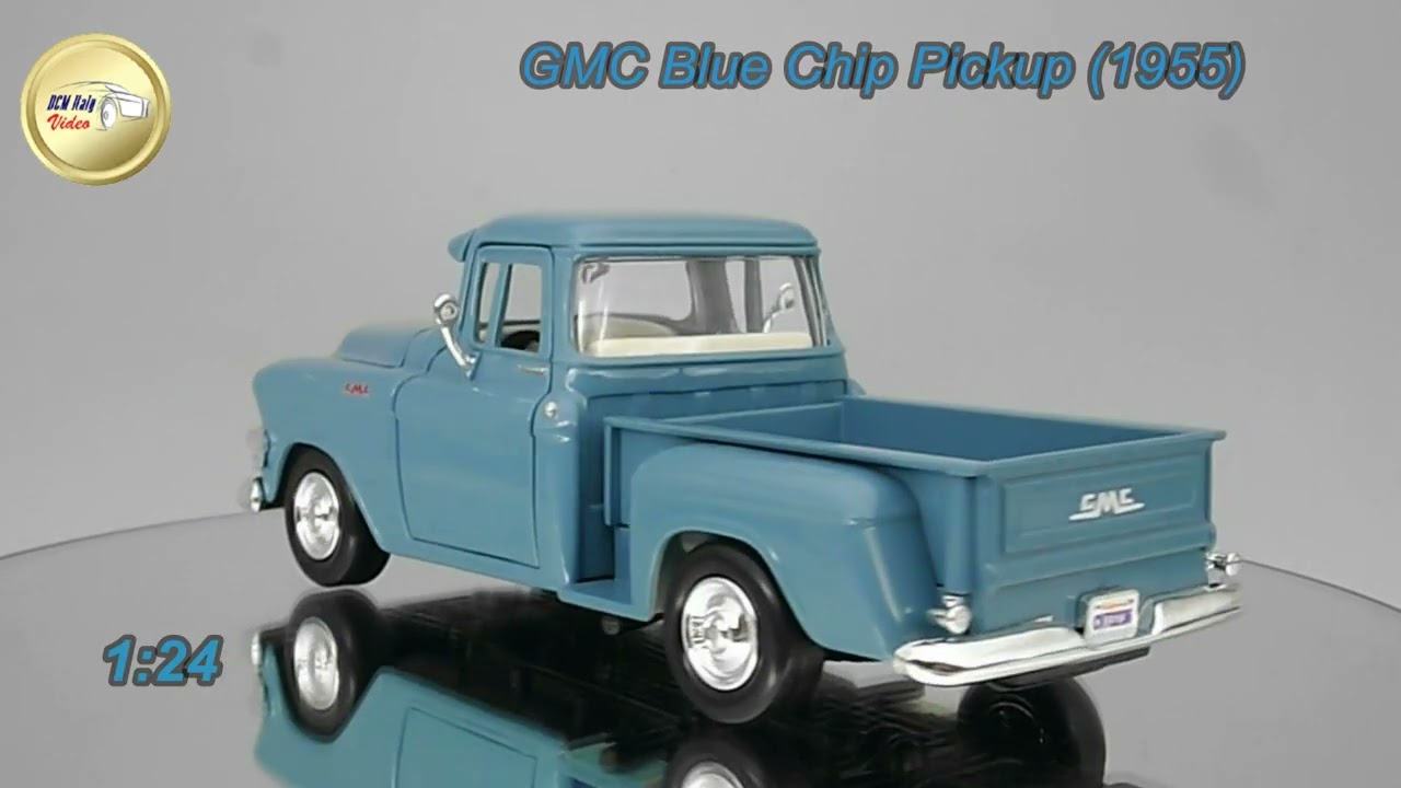 MM TL1/24 1955 GMC ブルー チップ ピックアップ 1955 GMC Blue Chip Pickup Truck Matt Blue (Rusted) 1/24 Diecast
