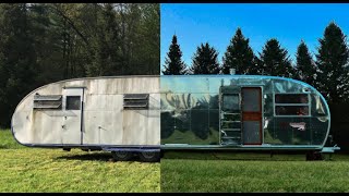 Polishing a Vintage Trailer Time Lapse