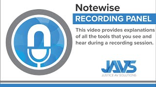 Notewise Digital Recording Software Recording Panel