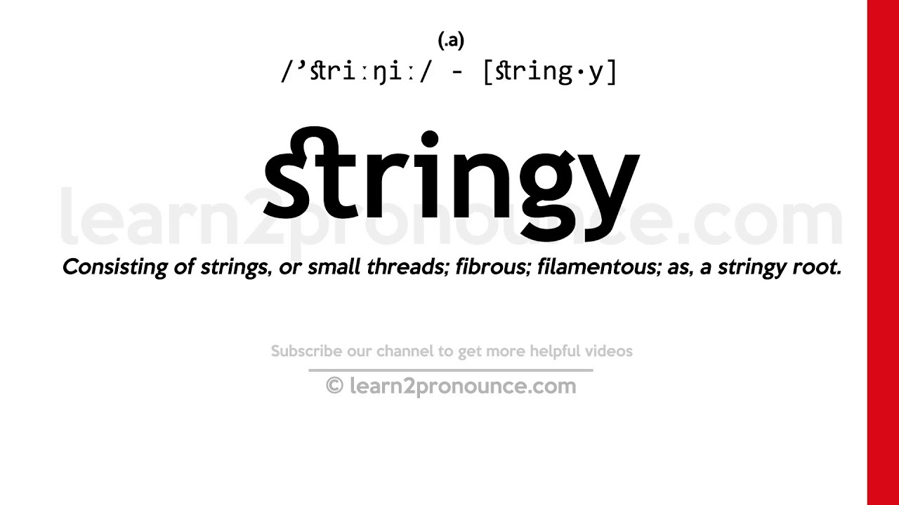 string_1 noun - Definition, pictures, pronunciation and usage