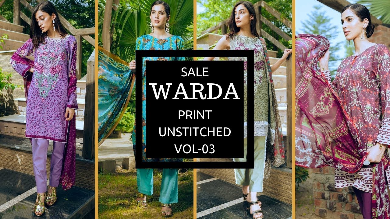 Warda Print Unstitched Collection II New Design Vol 03  2018