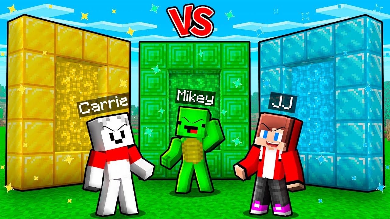 JJ vs Mikey vs Carrie : Choose The Right Portal Battle - Maizen in Minecraft ! (Maizen)