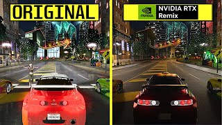 Need for Speed Underground WIP RTX Remix vs Original - RTX 4080 4K 60 FPS Graphics Comparison