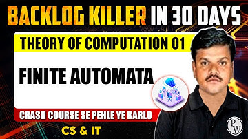 Theory of Computation 01 | Finite Automata | CS & IT | GATE 2025 Crash Course