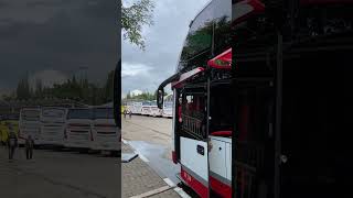 Persiapan MTrans lepas Priok #luxurybus #travelusa #transportation #coachlife #travelexperience