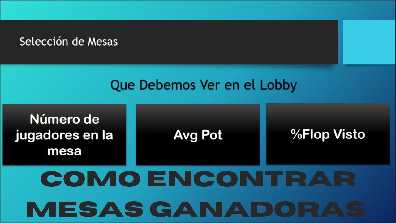 Como seleccionar mesas ganadoras | Pokermagia escuela de poker online ...