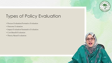 Types of policy evaluation