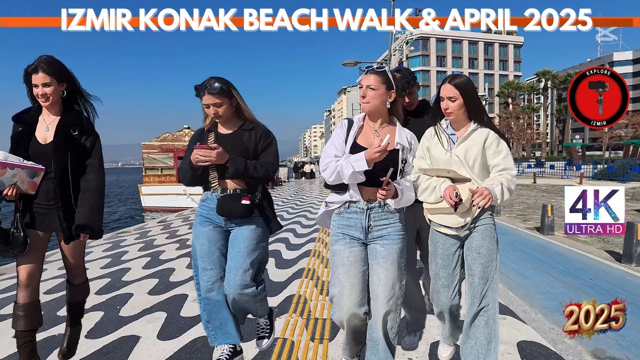 IZMIR KONAK 2025 Walking Tour | 4k UHD 60fps | İZMİR TÜRKİYE