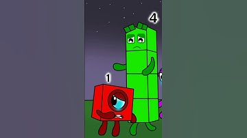 Numberblocks 1,2 and B 4 lost their best friend - Numberblocks Fanmade Coloring Story#shorts