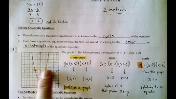 MPM2D1 - 6.2A - Solving Quadratic Equations