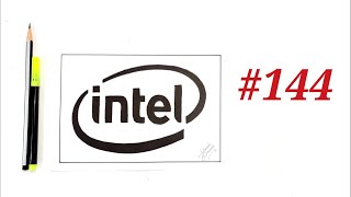 Intel Technology Company Logo Drawing By Shaikh Arts Step By Step