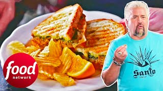 Guy Visits "Culinary Oasis" Serving DYNAMITE Meatloaf Panini Sandwiches | Diners, Drive-Ins & Dives