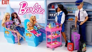 Barbie Sisters Airplane Travel Vacation Routine