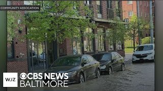 Water main break floods street in Baltimore’s Bolton Hill neighborhood