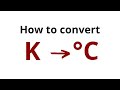 How to convert kelvin to celsius