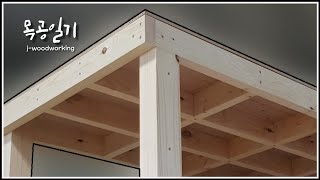 изготовление верстака [деревообработка] / making a work bench with 2X4 & 18mm plywood [woodworking]