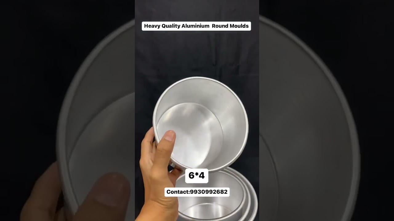 Heavy Quality Aluminium Round Moulds | Cake-making material at wholesale rate.