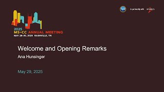 2025: MS-CC Annual Meeting: Welcome and Opening Keynote