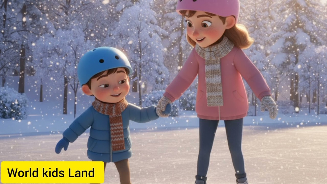 Ice Skating Accident ! Daddy Needs To Be Safe 🤭 Little Angel  Pre Nursery Rhymes in English 