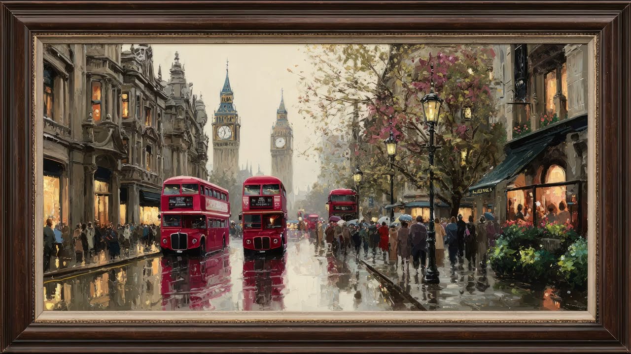 Vintage Oil Painting in Gold Frame | 3 Hour TV Art Screensaver for Smart TV | 4K