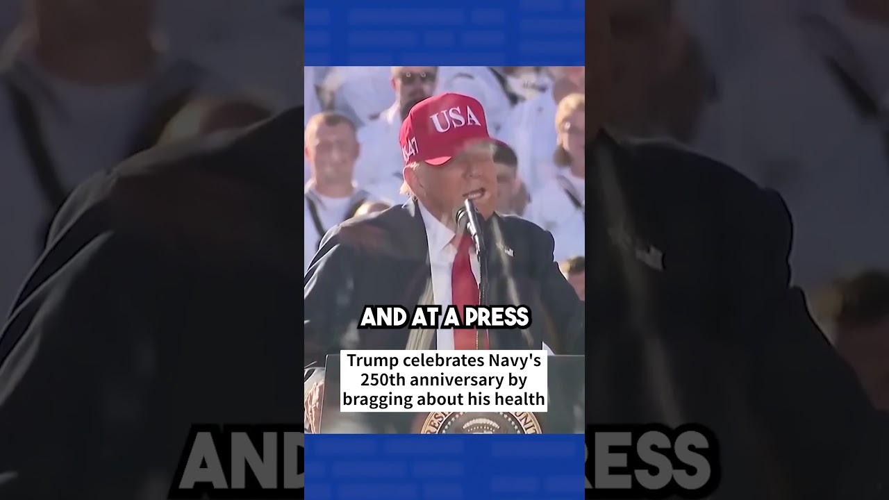 BIZARRE: Trump brags about his personal health in speech intended to celebrate the Navy #shorts