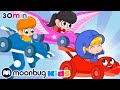 Niesamowity wyścig | Bajki i piosenki dla dzieci! | Moonbug Kids po polsku