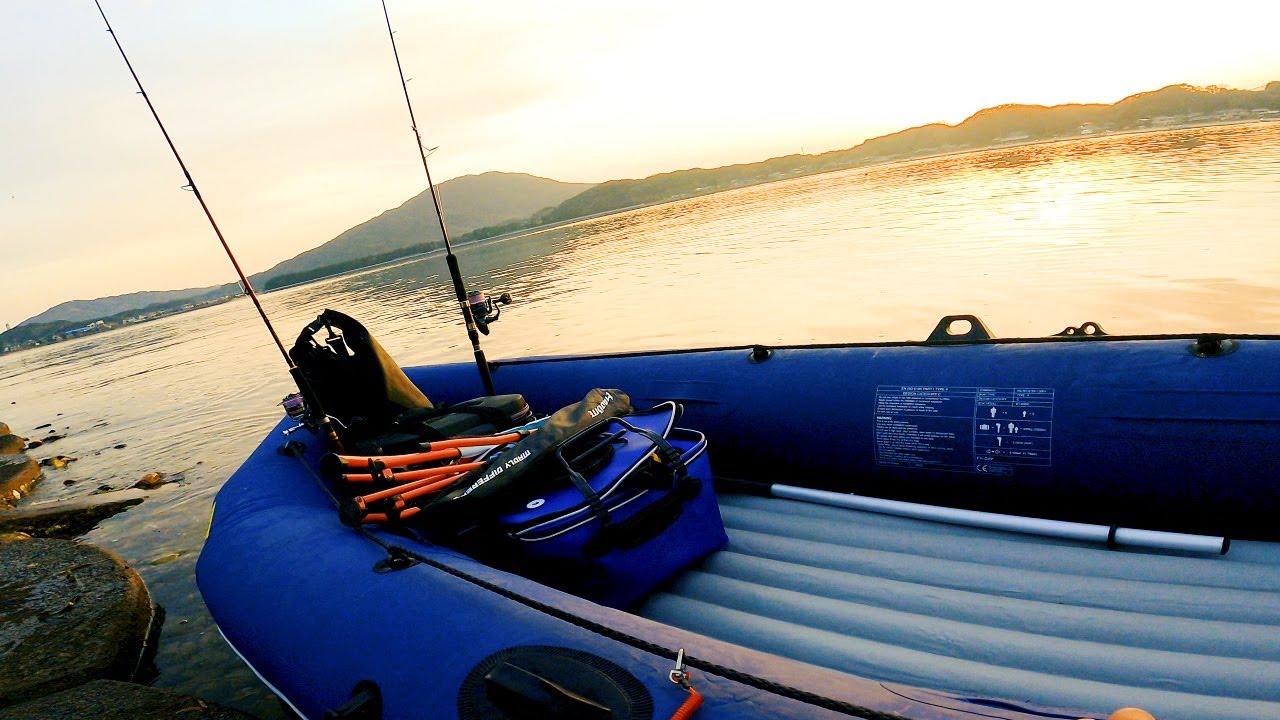 ゴムボートで真冬の海へ 夫婦二人で出てみると 一馬力エレキモーターは意外と快適 ４k映像 Youtube