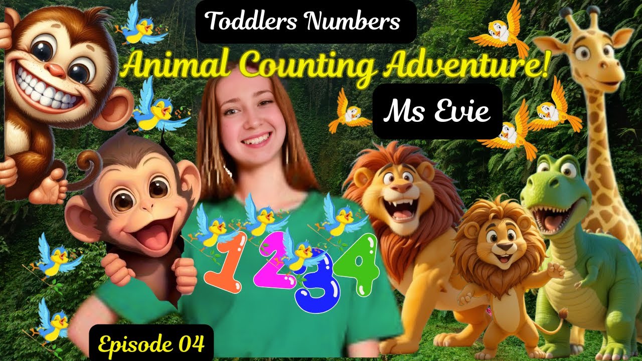 Animal Counting Adventure! 🦁 Learn Numbers with Ms. Evie| EP 03 | Play with Evie