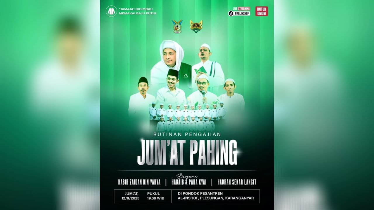 🔴RUTINAN PONPES AL INSHOF PLESUNGAN KARANGANYAR - BERSAMA HABIB ZAIDAN YAHYA