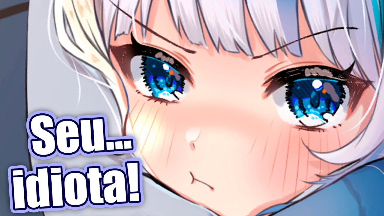 Gura é obrigada a fazer "fan service" por perder a aposta...