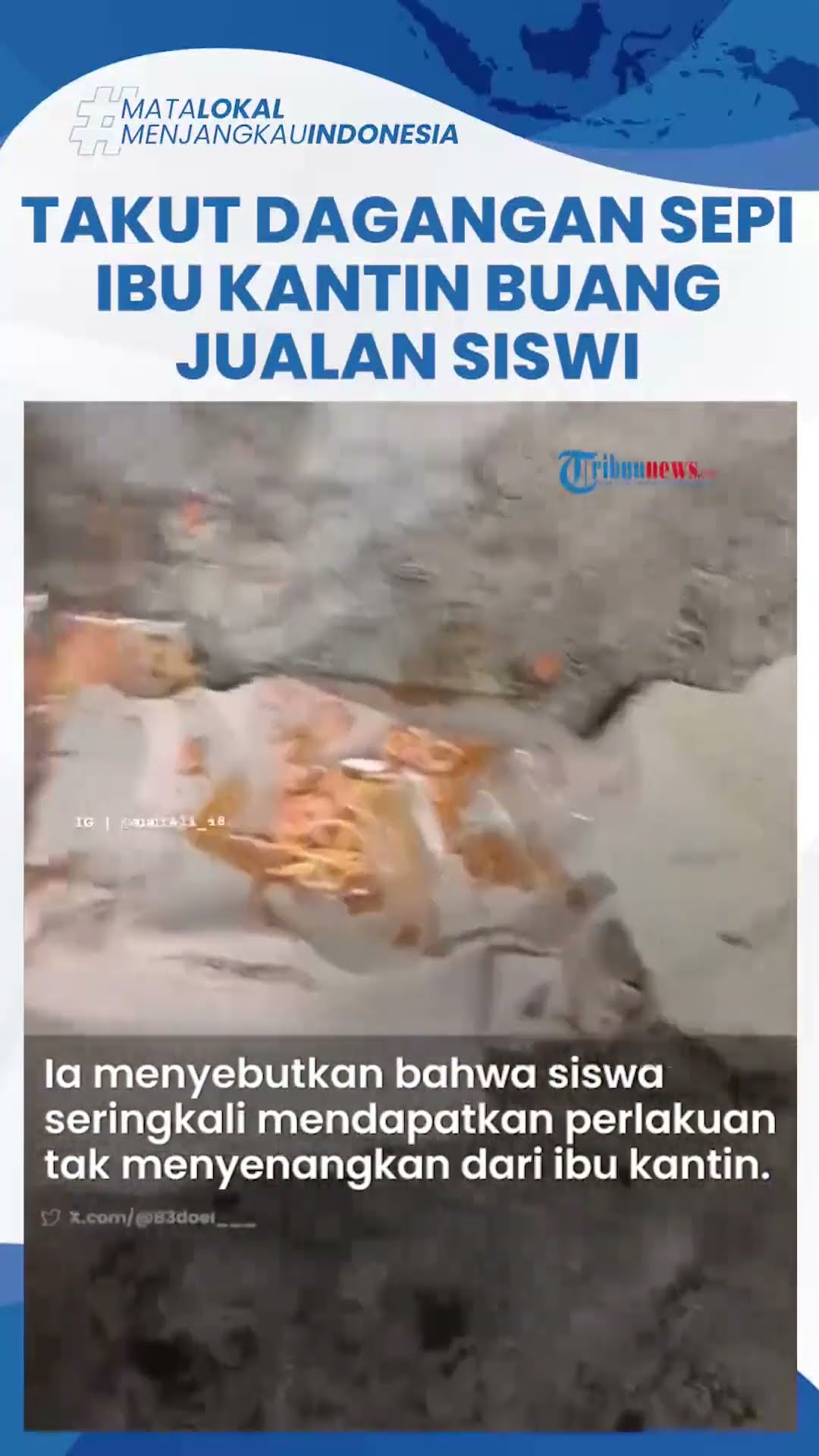 Viral Video Ibu Kantin Buang Dagangan Siswi di MTS Brebes, Sering Ancam karena Takut Tersaingi