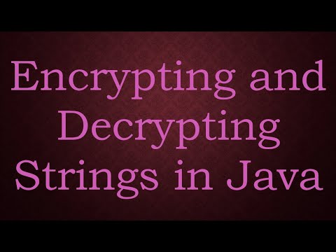 Encrypting and Decrypting Strings in Java