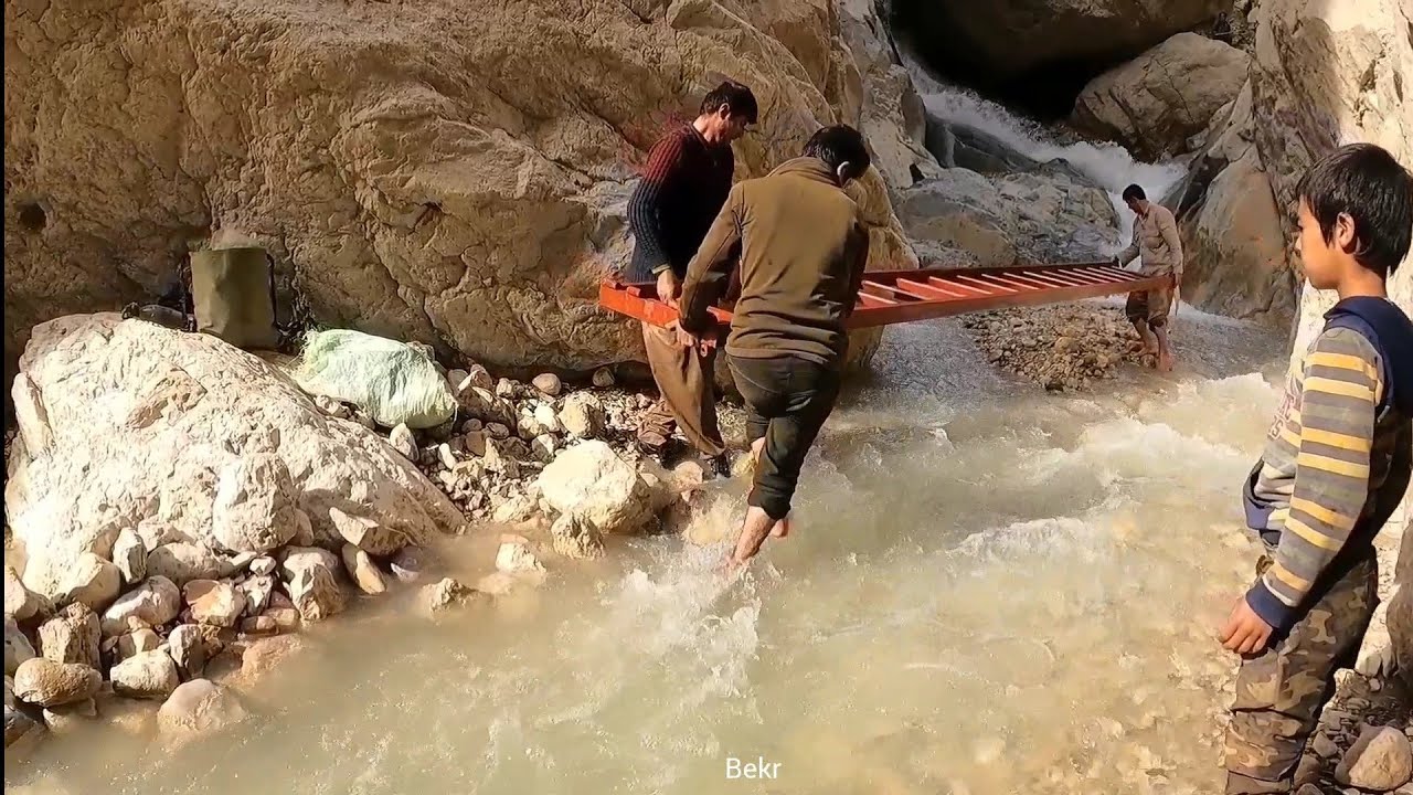Difficult area, construction of the path with great effort - YouTube
