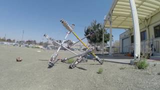 SUPERball Bot prototype using a locomotion algorithm