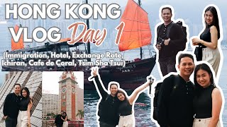 HONG KONG VLOG DAY 1 (Immigration, Hotel, Exchange Rate, Ichiran, Cafe de Coral, Tsim Sha Tsui)