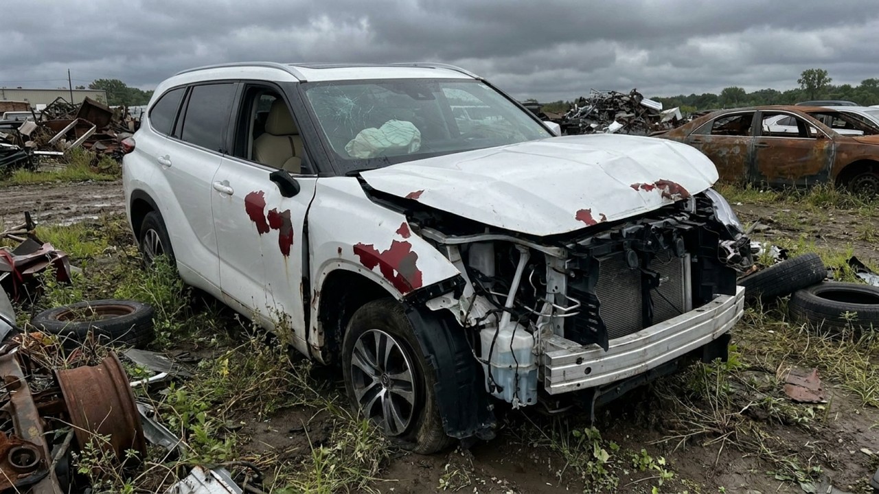 Sandwiched! Rebuilding a Destroyed Toyota Highlander Sport | Front