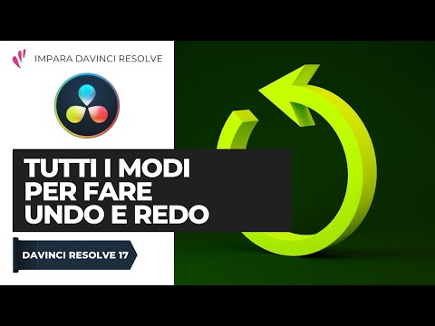 Tutti i modi per fare UNDO e REDO | Davinci Resolve ITA