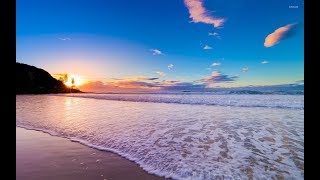 Beautiful Beaches and Waves Crashing - Sleep and Relax Music Screensaver