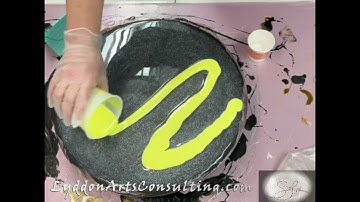 Relaxing with Black and Yellow - Artist Stacey Lyddon Using UC Woods