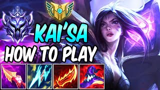 S+ HOW TO PLAY KAI'SA GUIDE  | Best Build & Runes Season 13 | Diamond Commentary | League of Legends