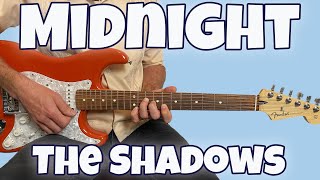 : Midnight (The Shadows) guitar cover with free guitar tabs