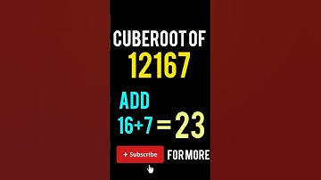 fastest cuberoot of 12167 by using fast trick #cuberoot #cuberoottrick #cuberoots #cuberoottricks