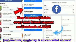 How to Cancel Every Friend Requests Sent on Facebook with Just One Tap on 2020