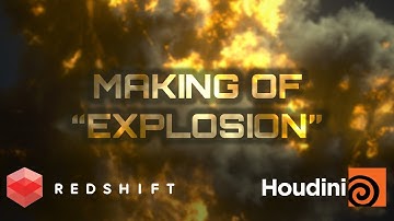Creating a simple explosion in Houdini and Redshift. Timelapse.