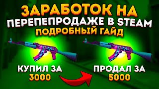 КАК ЗАРАБОТАТЬ НА ПЕРЕПРОДАЖЕ В STEAM - ПОДРОБНЫЙ ГАЙД ДЛЯ НОВИЧКОВ \\ ТРЕЙД СКИНОВ В КС ГО ( CS 2 )